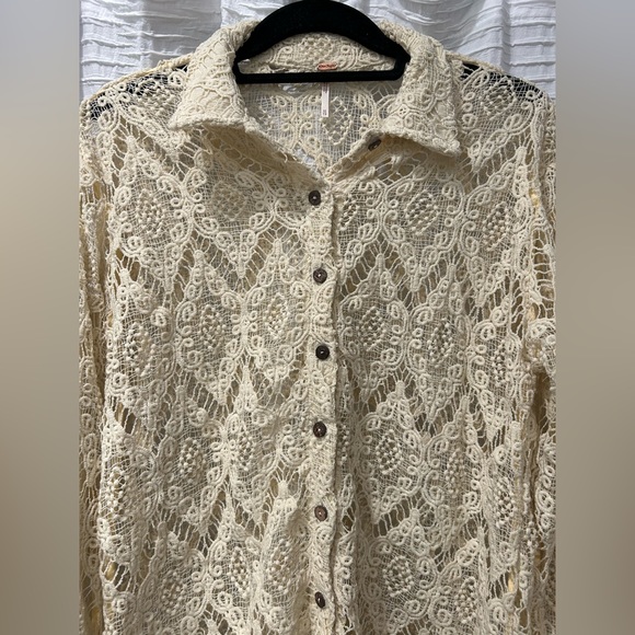 Free People Lace Button Up - Picture 4 of 5